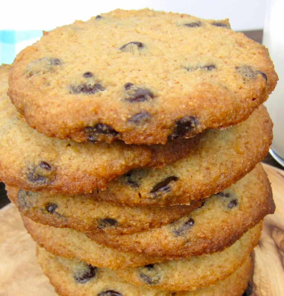 stack of chocolate chip cookies
