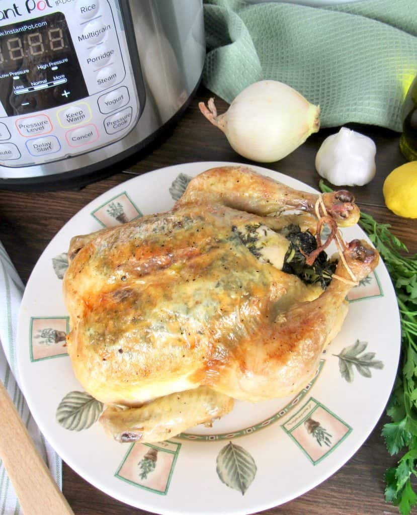 Easy Instant Pot Roasted Chicken - Keto and Low Carb