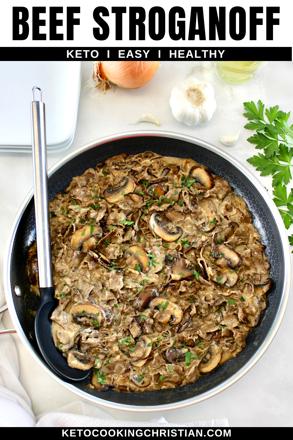 This Easy Beef Stroganoff is made with tender roast beef saut&eacute;ed&nbsp;with mushrooms, onions and garlic in a classic creamy gravy. It's an incredibly flavorful quick and easy dinner that's perfect for busy weeknights.