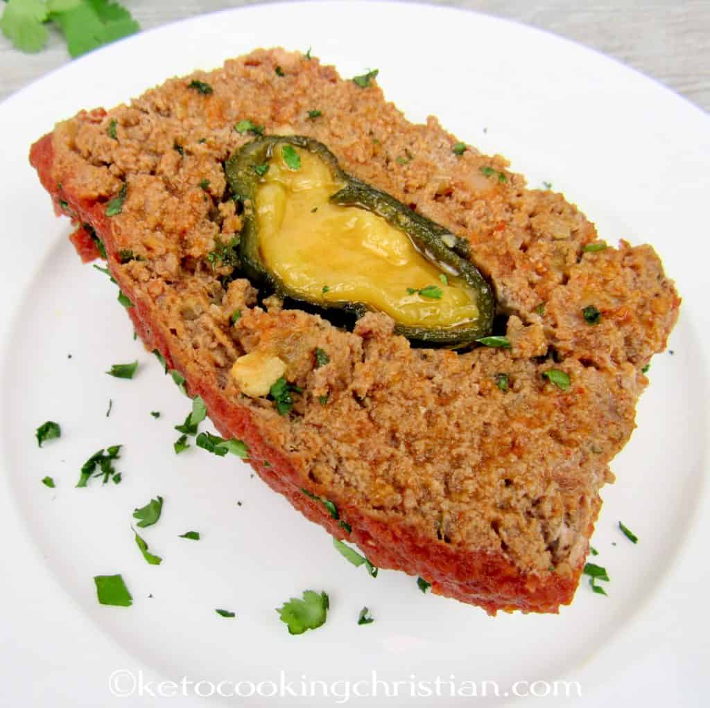 Poblano and Cheese Stuffed Meatloaf - Keto and Low Carb