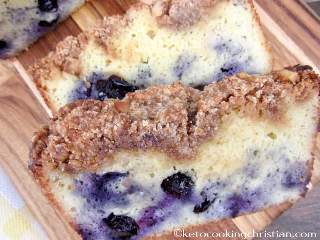 Blueberry Crumb Loaf - Keto, Low Carb & Gluten Free