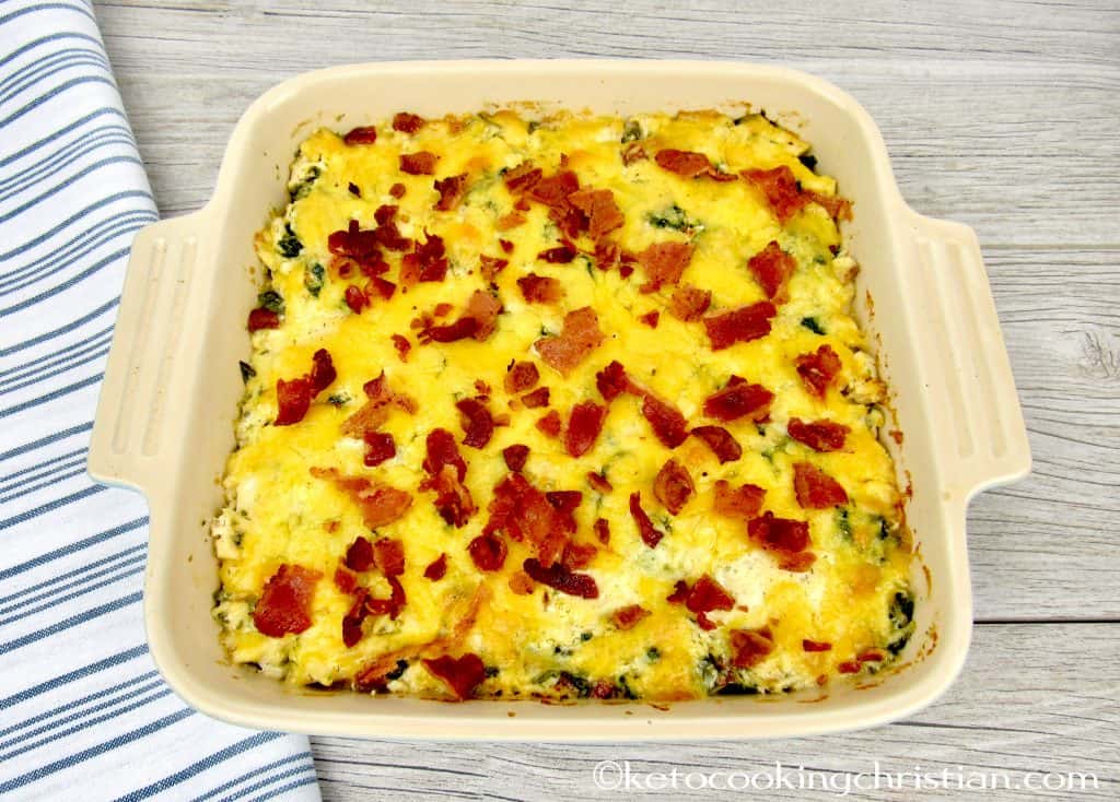 Bacon Ranch Chicken Casserole - Keto Cooking Christian