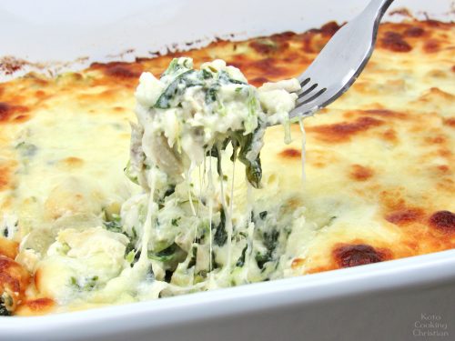 Spinach Artichoke Chicken Casserole (Keto) - Keto Cooking Christian