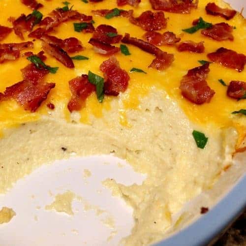 Loaded Creamy Cauliflower Casserole - Keto and Low Carb