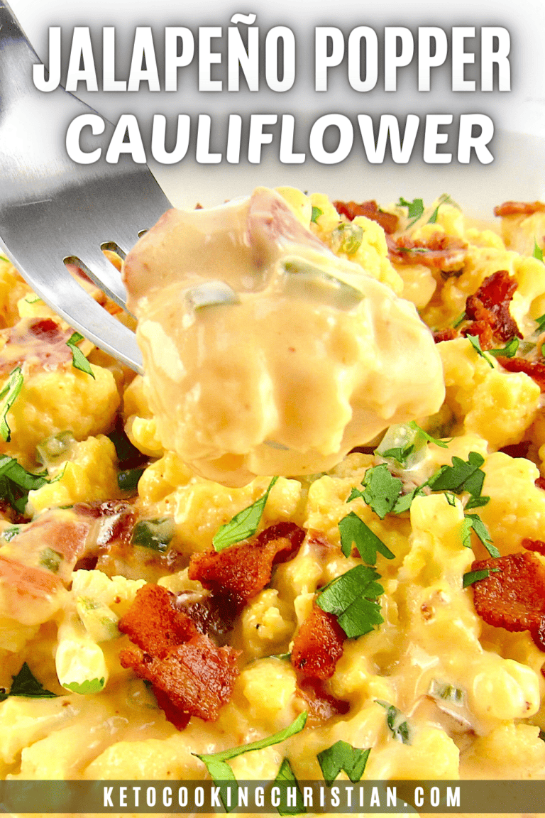 Jalapeño Popper Cauliflower Mac and Cheese Keto Cooking Christian