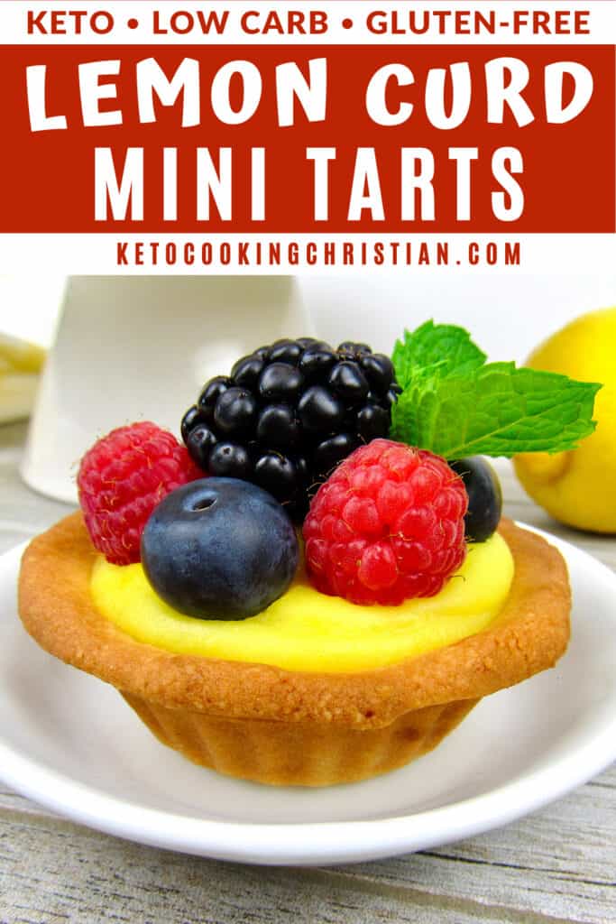 PIN Mini Lemon Curd Tarts - Keto, Low Carb & Gluten Free