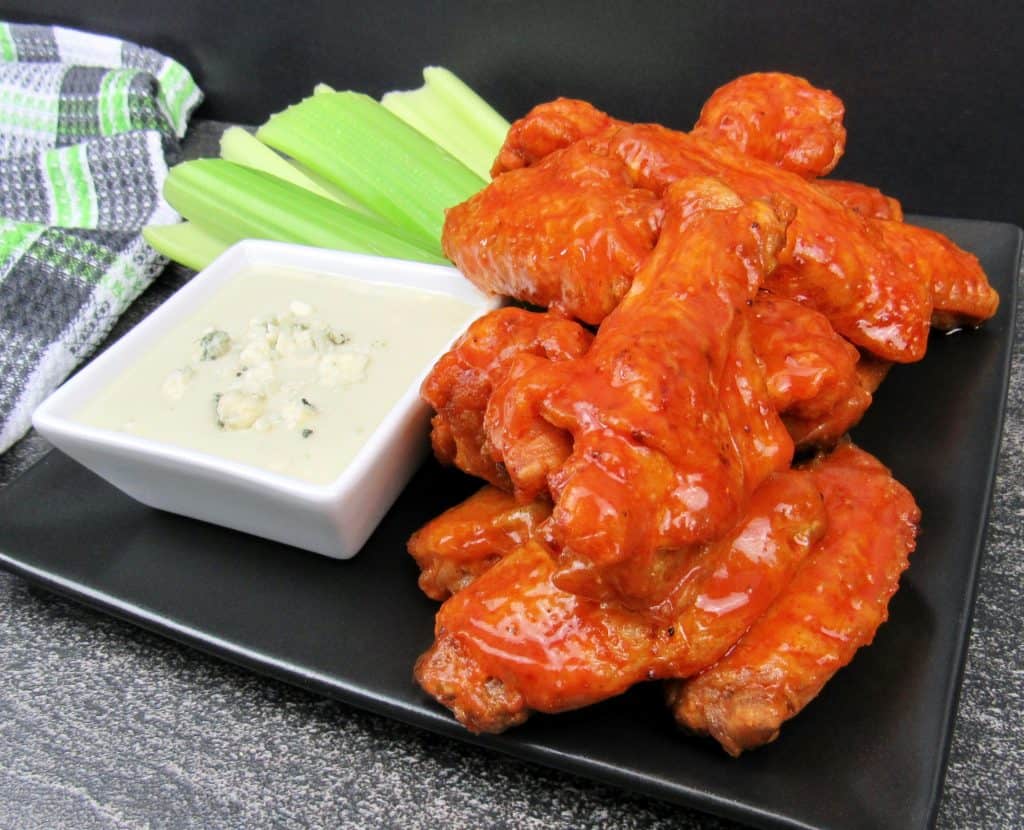 Crispy Air Fryer Buffalo Wings - Keto and Low Carb