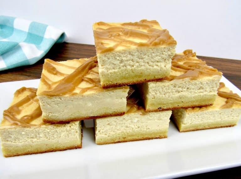Salted Caramel Cheesecake Bars -Keto, Low Carb & Gluten-Free