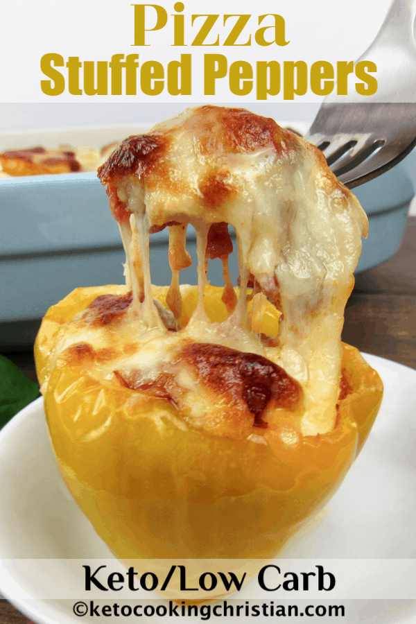 PIN Pizza Stuffed Peppers-Keto and Low Carb