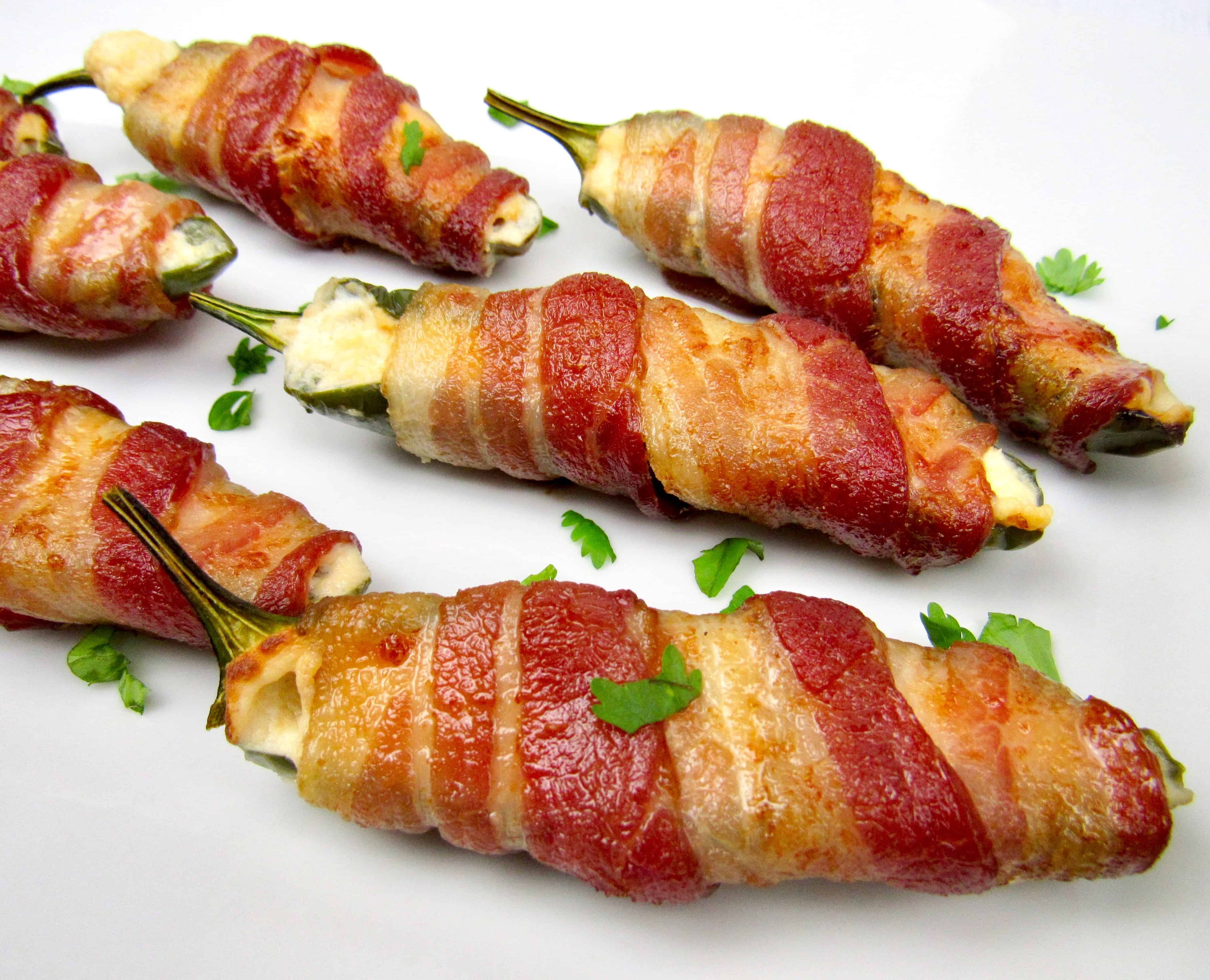 Turkey bacon wrapped jalapeno poppers in Air Fryer 