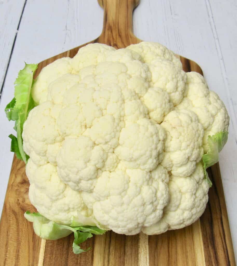 Cauliflower on Cutting Board