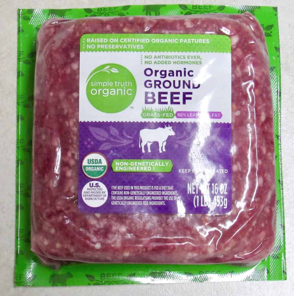 package of Simple Truth ground beef