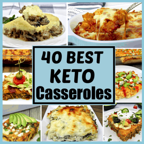 collage of Keto casserole pictures