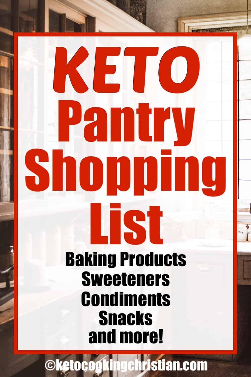 Keto Pantry Shopping List text