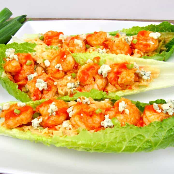 Easy Buffalo Shrimp Lettuce Wraps - Keto Cooking Christian