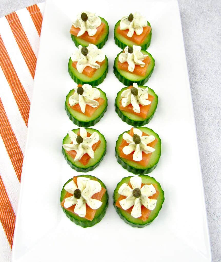 Smoked Salmon Cucumber Bites - Keto Cooking Christian