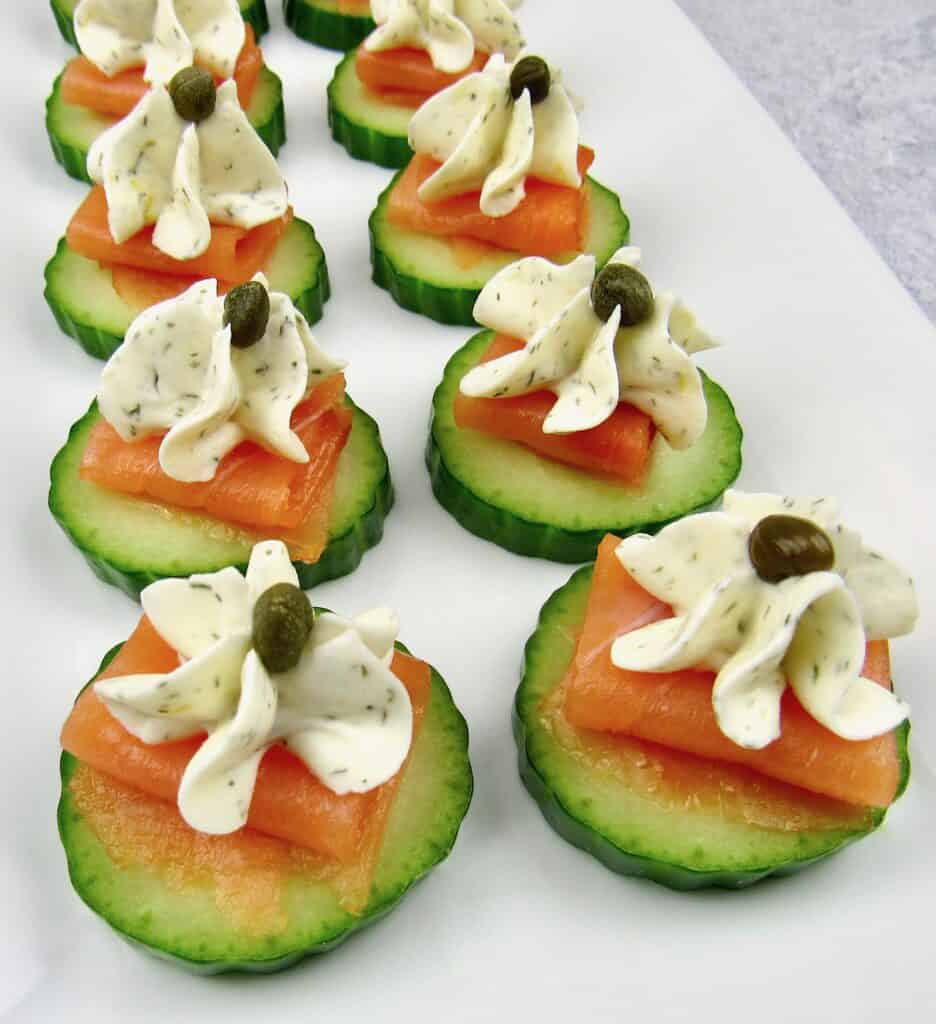 Smoked Salmon Cucumber Bites - Keto Cooking Christian