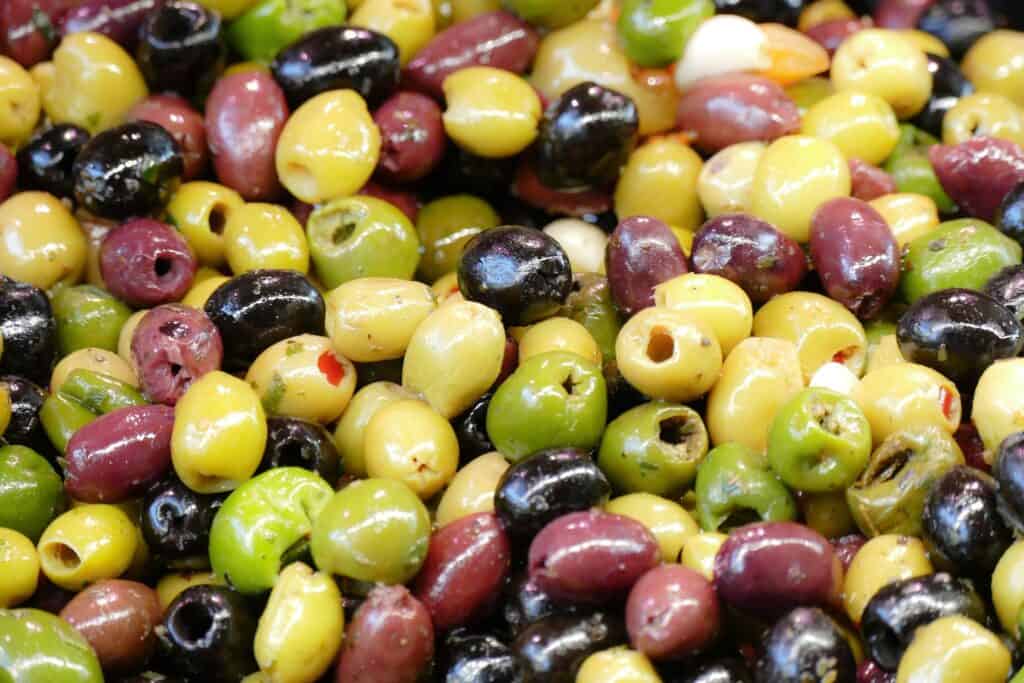 mixture of different olives