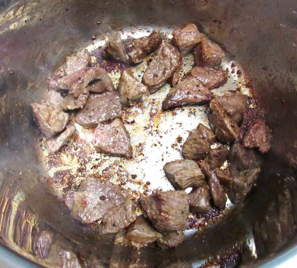 browned stew meat in instant pot