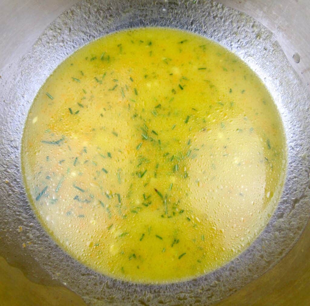 citrus marinade in sauce pan