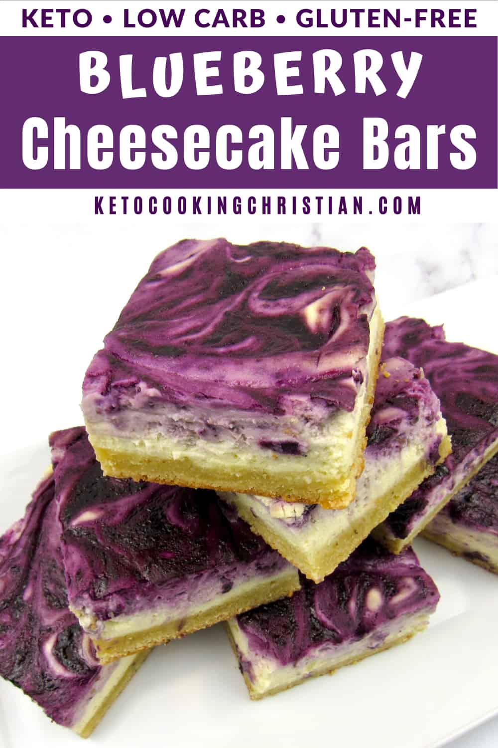 Keto Blueberry Cheesecake Bars - Keto Cooking Christian