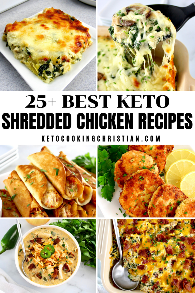 25+ Best Keto Shredded Chicken Recipes pin