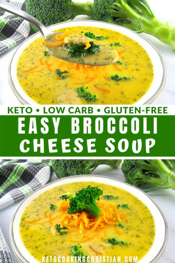 PIN Easy Keto Broccoli Cheddar Soup
