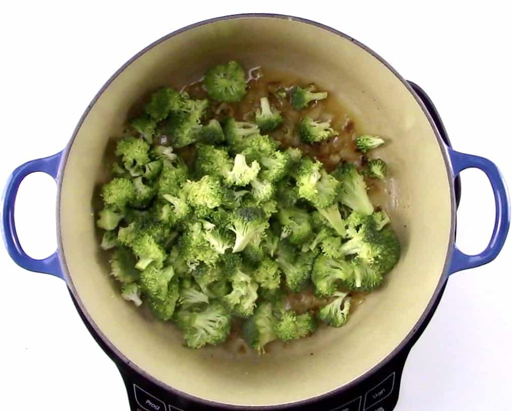 broccoli in large pot