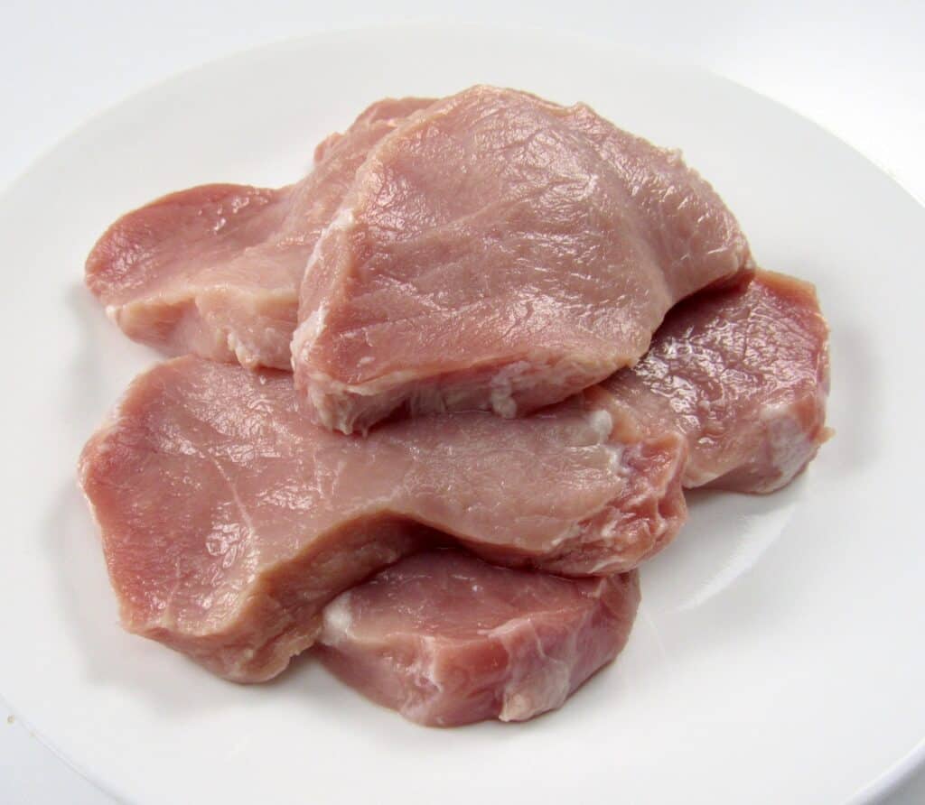 pork chops on white plate