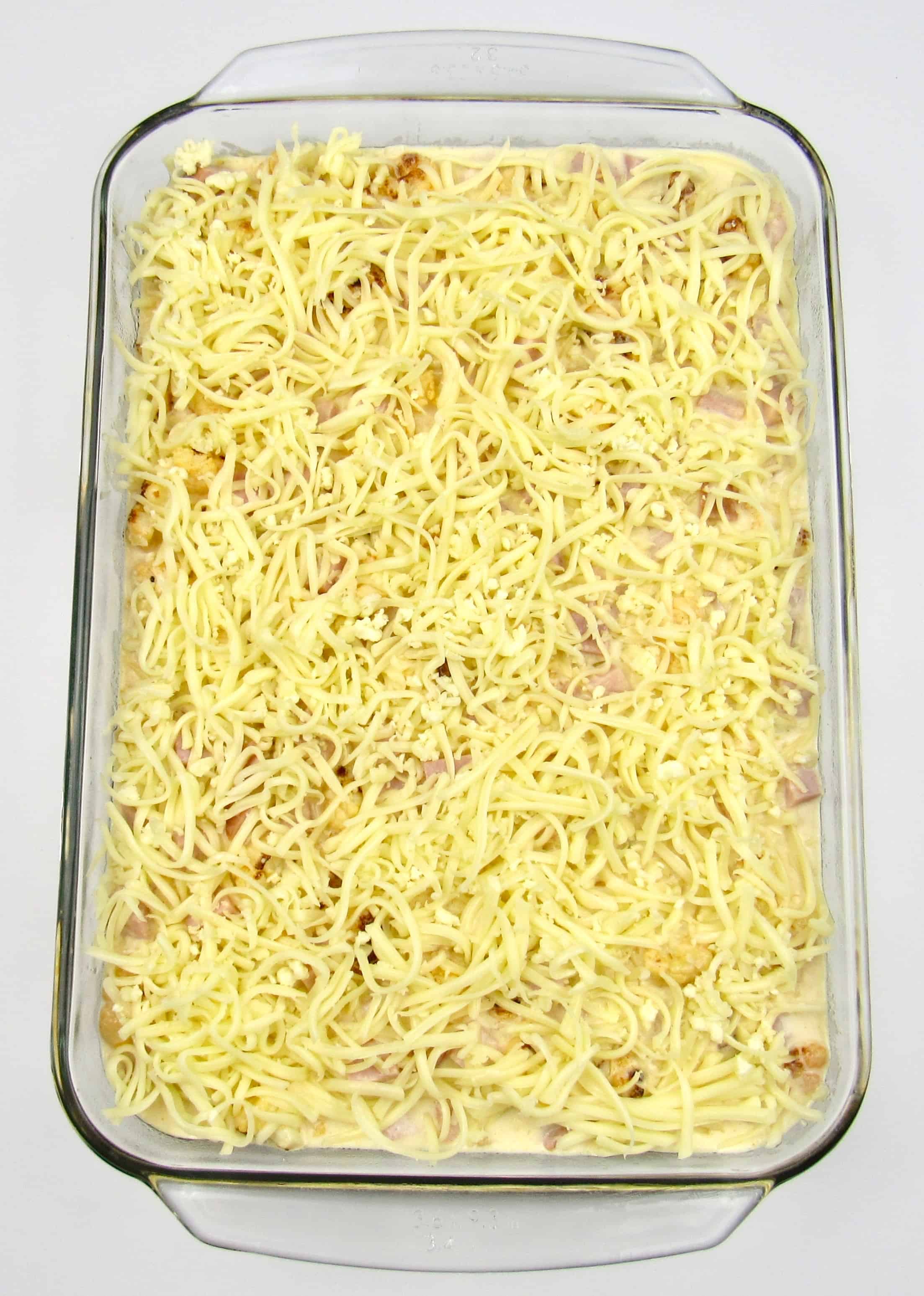 Roasted Cauliflower Ham and Cheese Keto Casserole Keto Cooking Christian