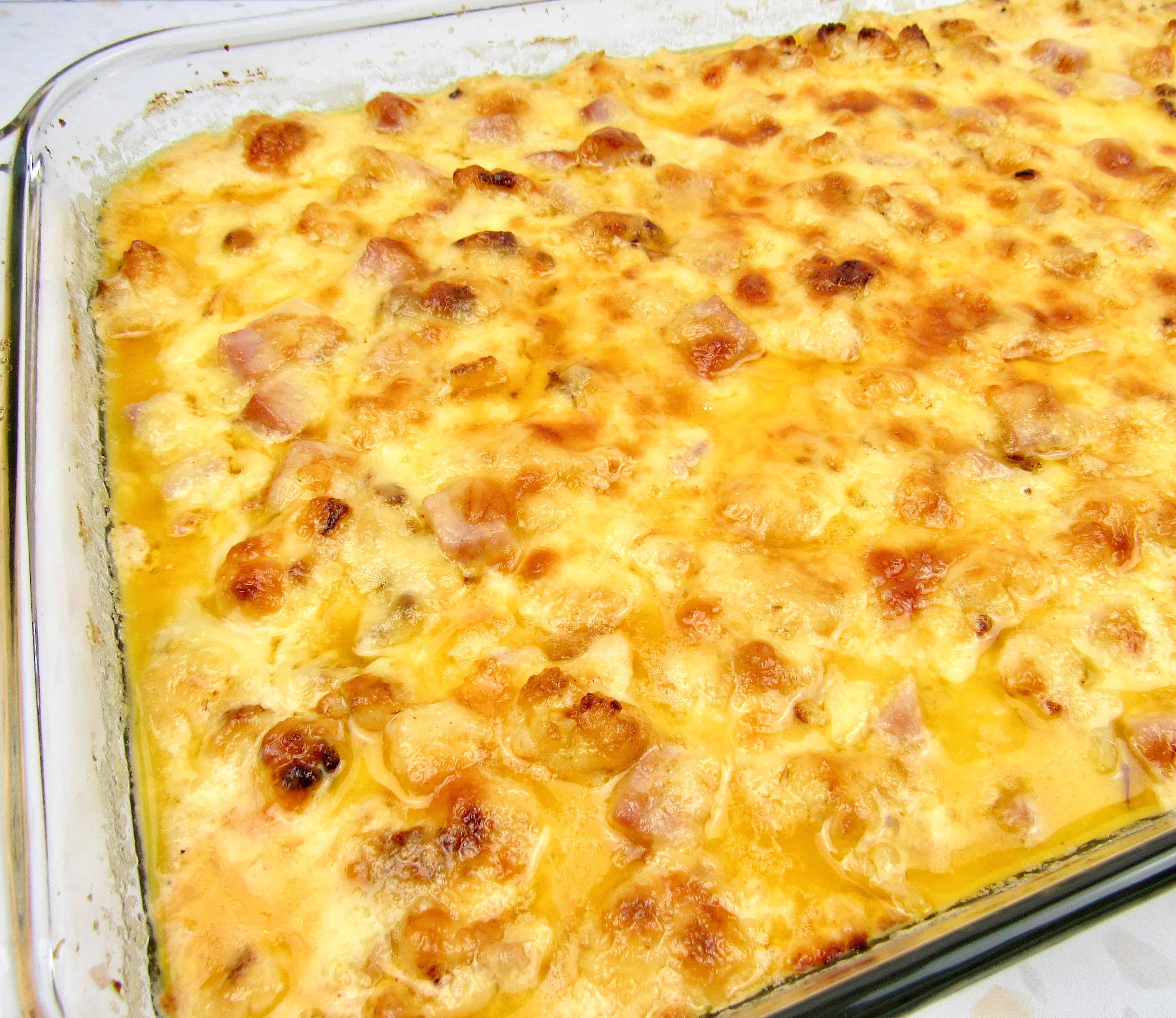 Roasted Cauliflower Ham and Cheese Keto Casserole Keto Cooking Christian