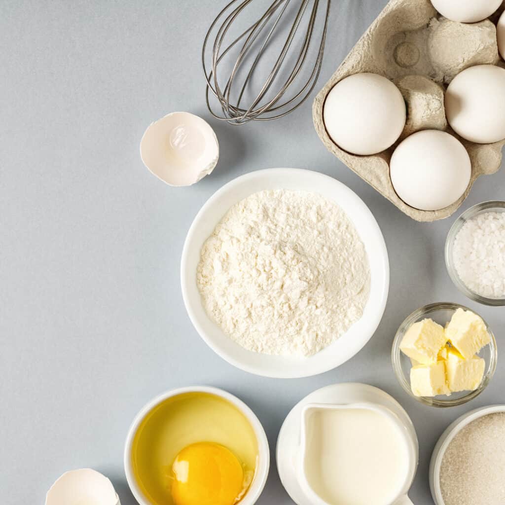 Baking supplies on counter