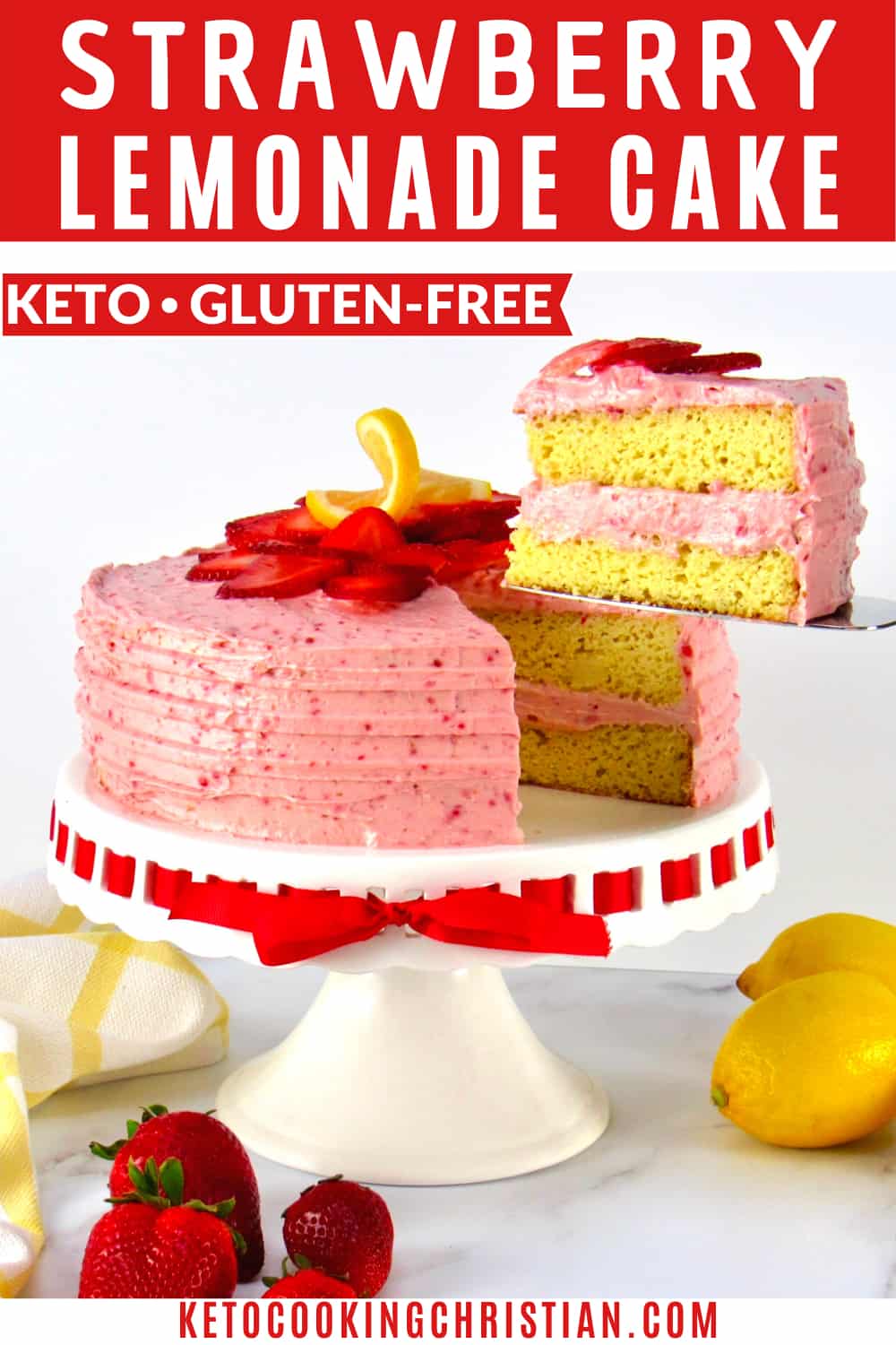 Keto Strawberry Lemonade Cake Keto Cooking Christian