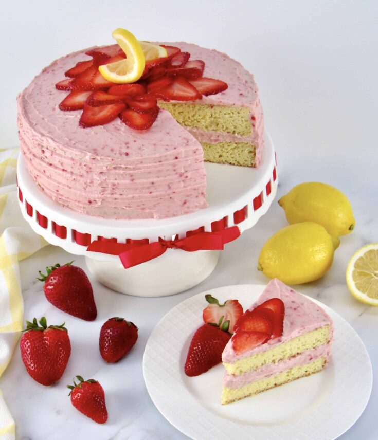 Keto Strawberry Lemonade Cake - Keto Cooking Christian