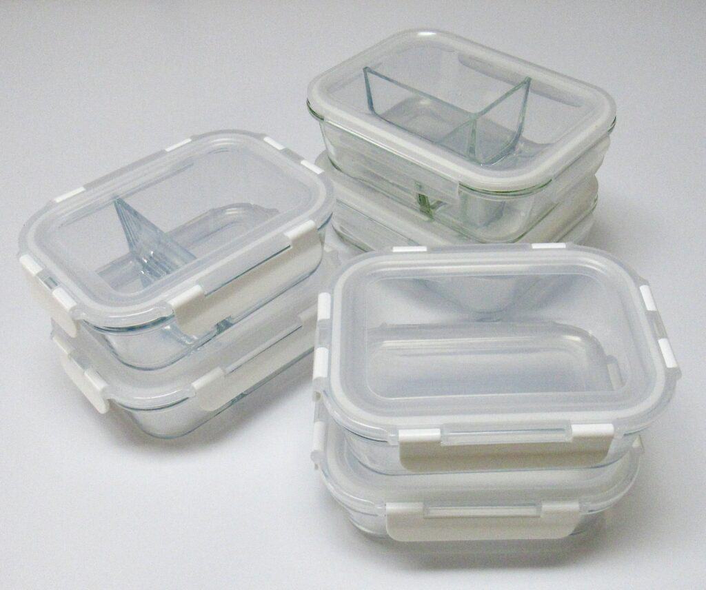 6 Meal Prepping Glass Containers