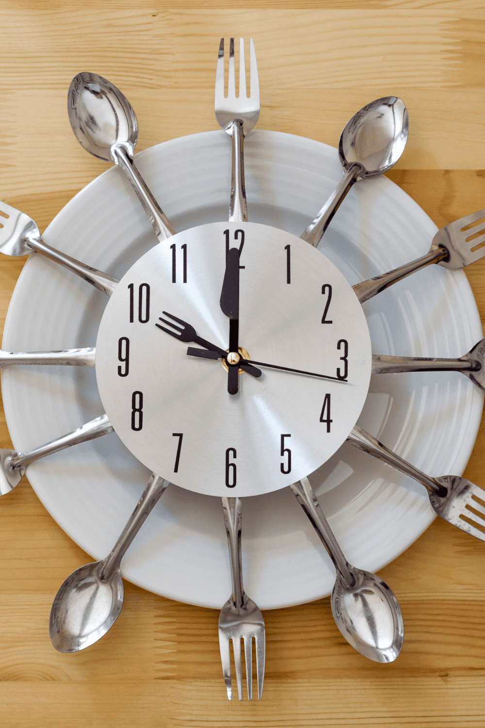 clock on white dinner plate