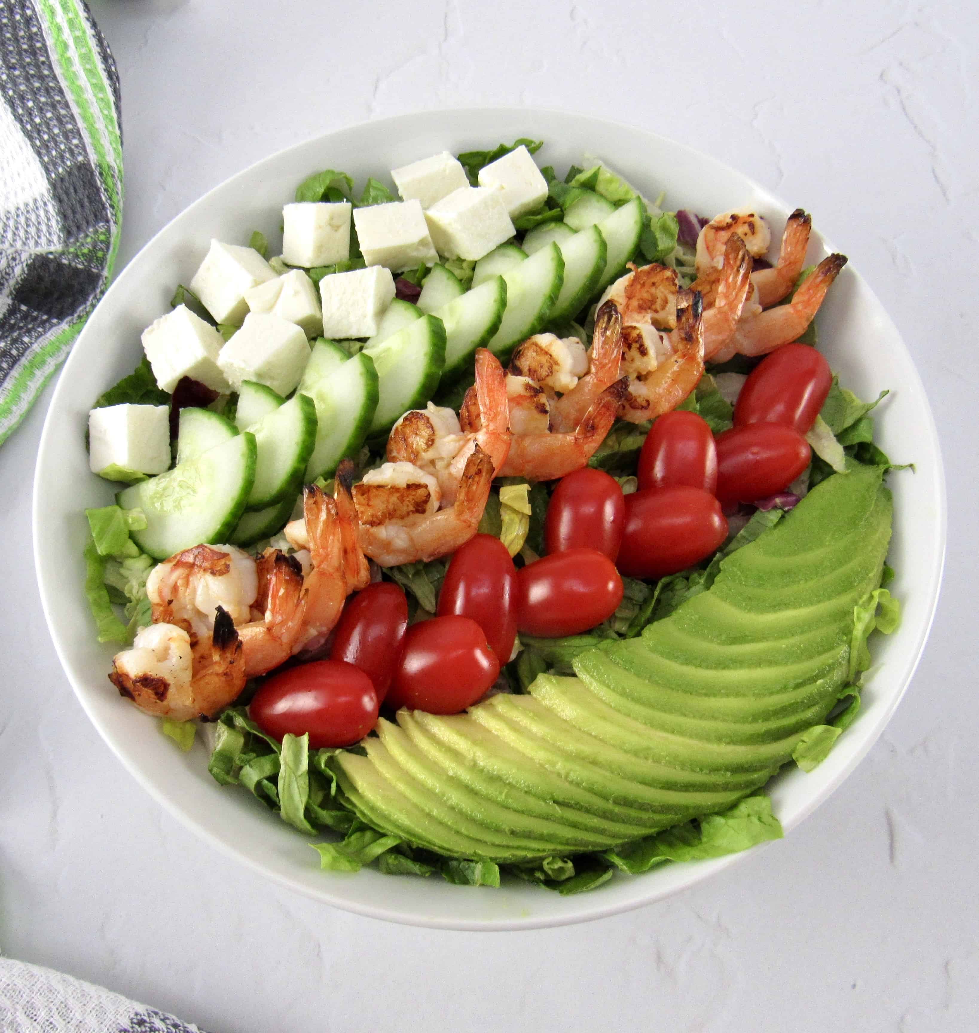 Grilled Shrimp Salad with Apricot Vinaigrette - Keto Cooking Christian