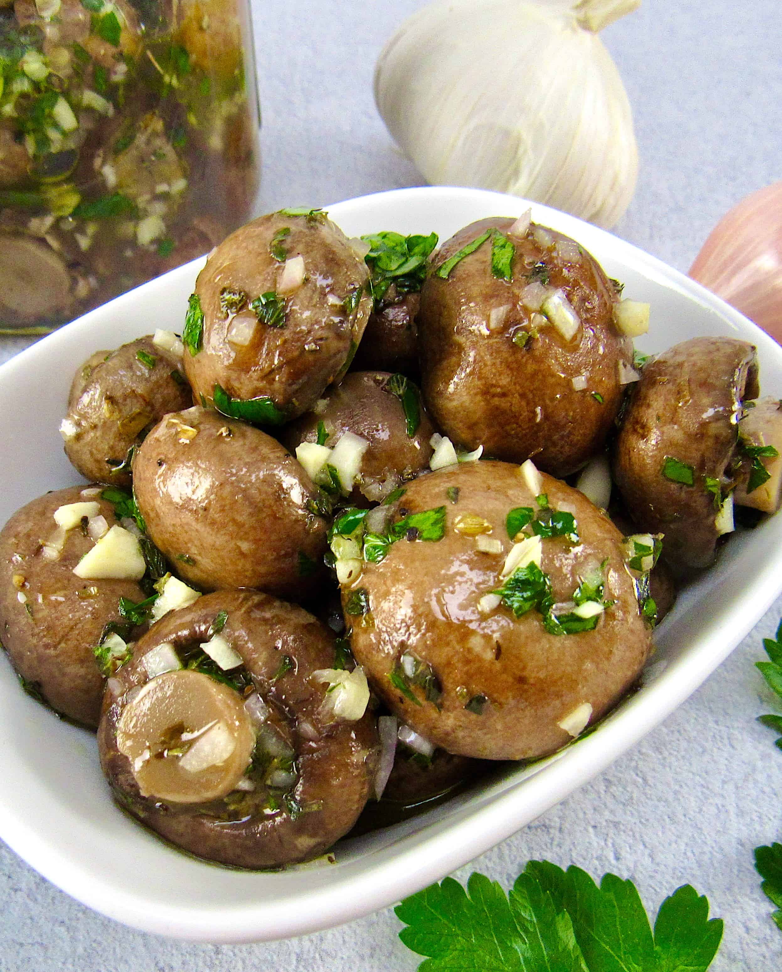 Marinated Mushrooms Keto Cooking Christian