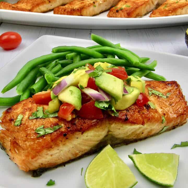 Easy Salmon with Avocado Salsa - Keto Cooking Christian