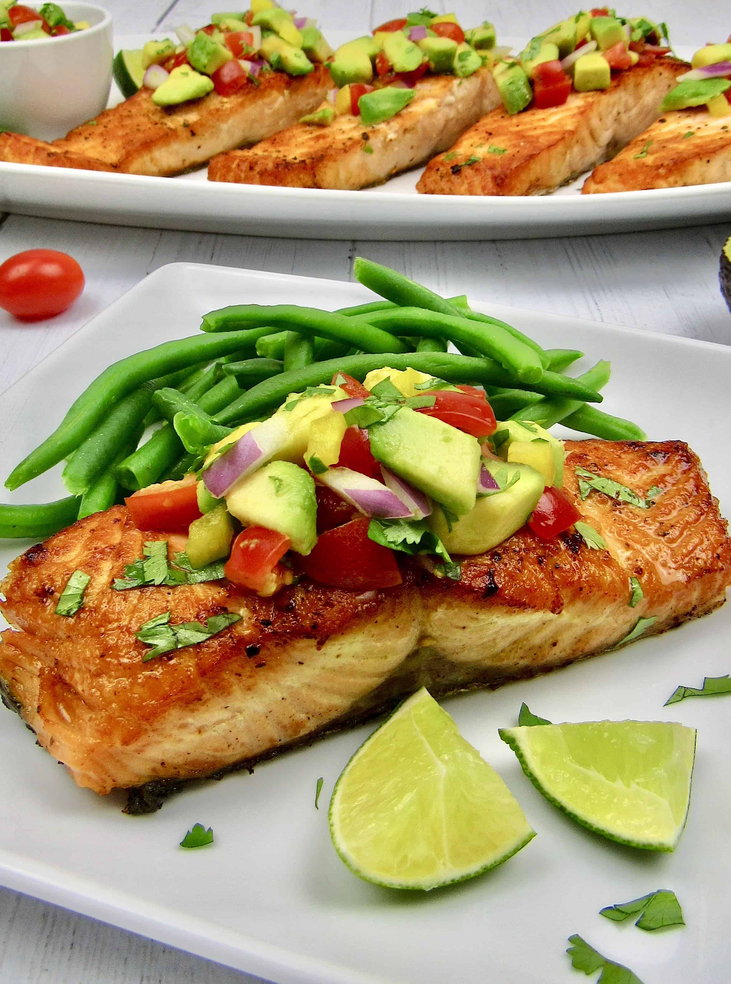 Easy Salmon with Avocado Salsa Keto Cooking Christian