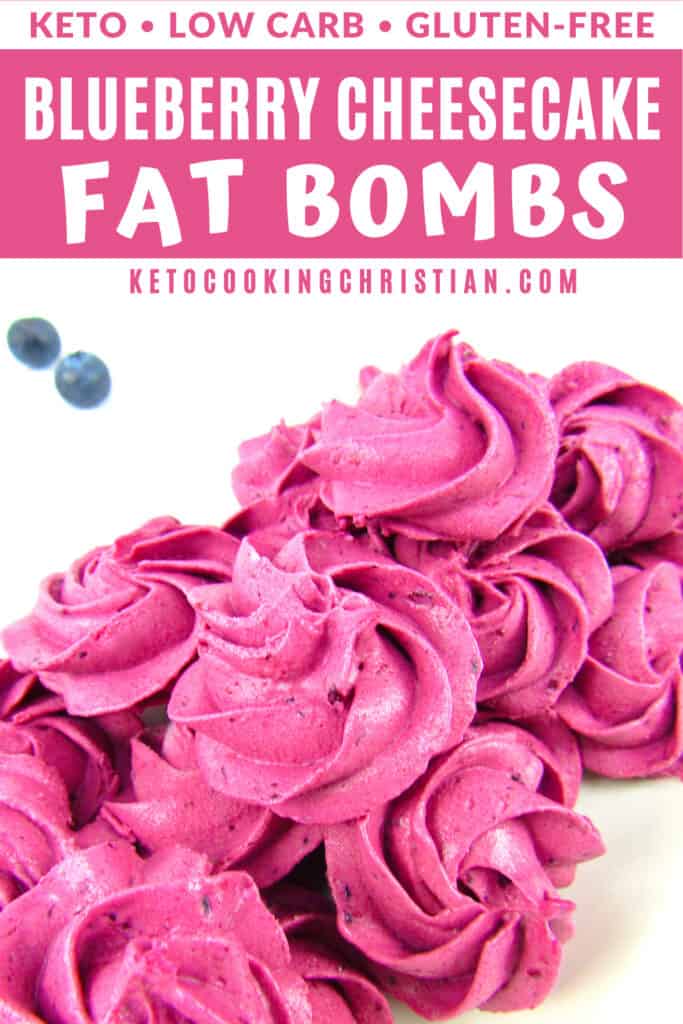 PIN Blueberry Cheesecake Keto Fat Bombs
