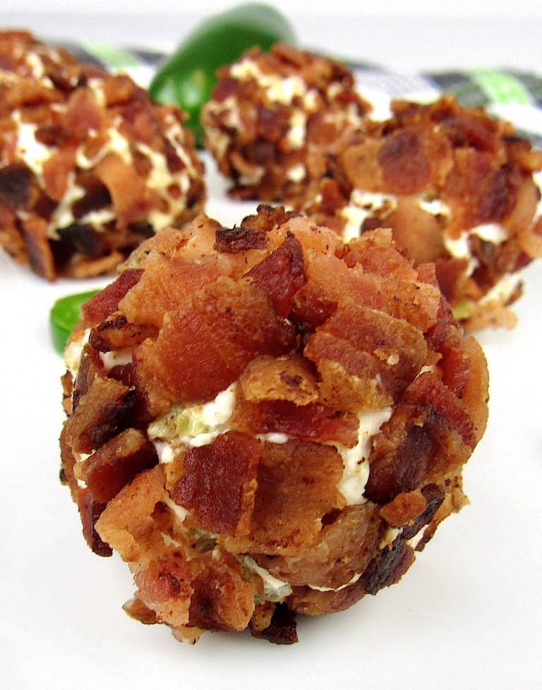 Jalapeño Popper Keto Fat Bombs closeup