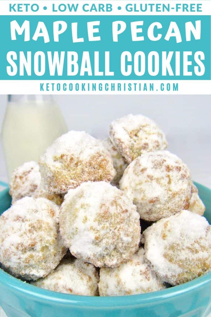 Keto Maple Pecan Snowball Cookies - Keto Cooking Christian