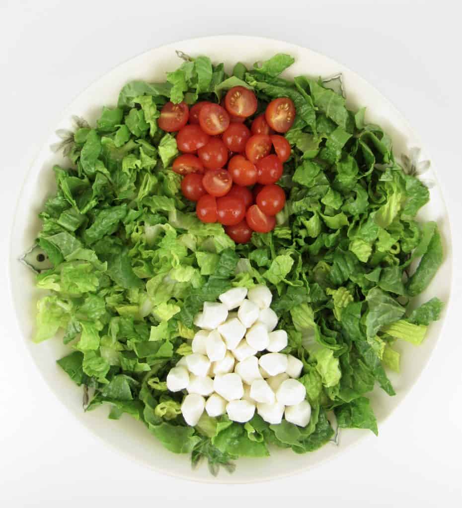salad with tomatoes and mozzarella cheese