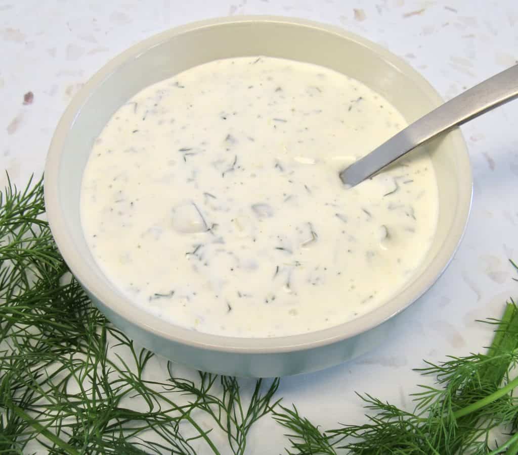 tartar sauce in bowl with spoon