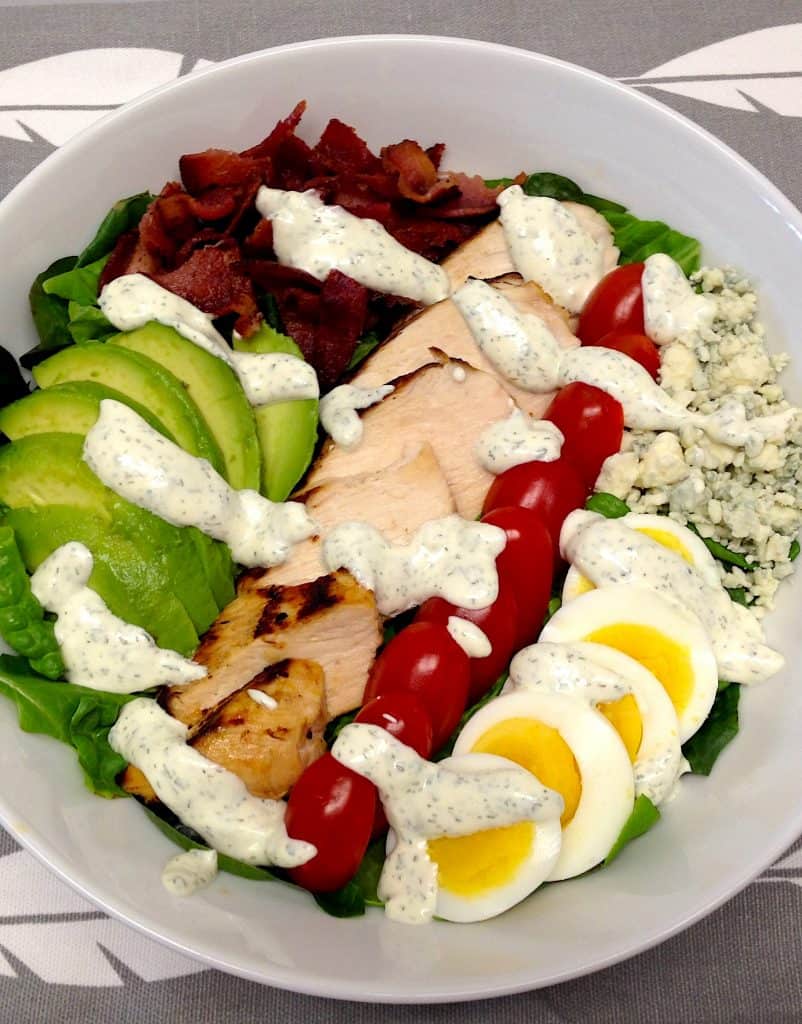 Classic Cobb Salad with Ranch Dressing – Keto and Low Carb - Keto ...