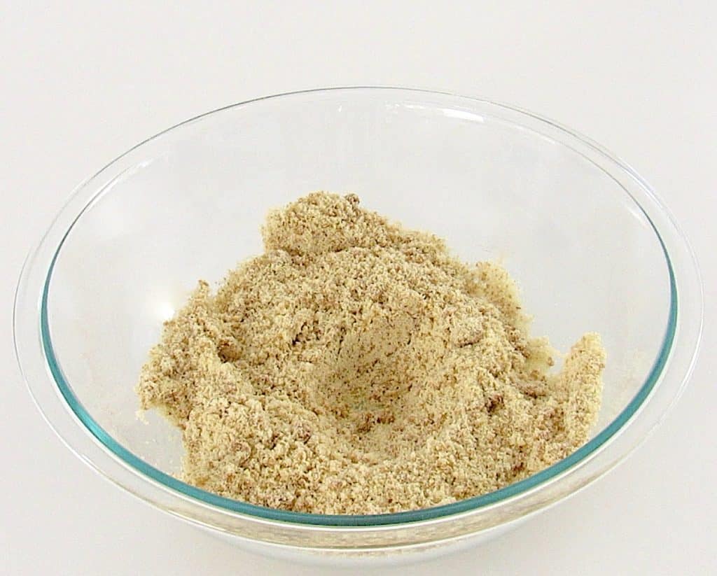 almond flour mixture in glass bowl