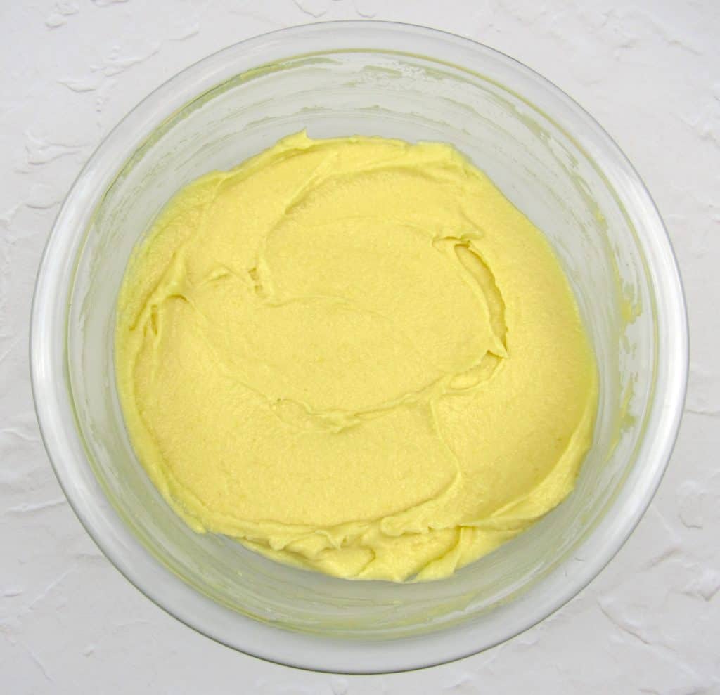 lemon cake filling ingredients mixed
