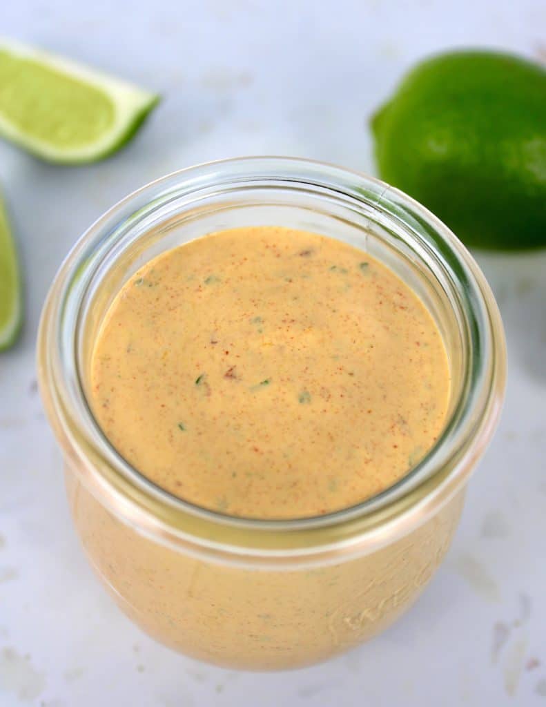 Keto Chipotle Ranch Dressing in glass jar