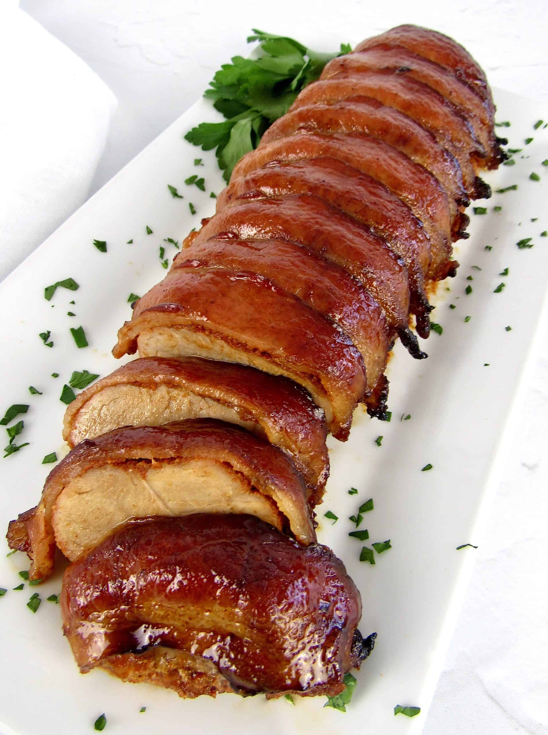 Bacon Wrapped Pork Tenderloin - Keto Cooking Christian